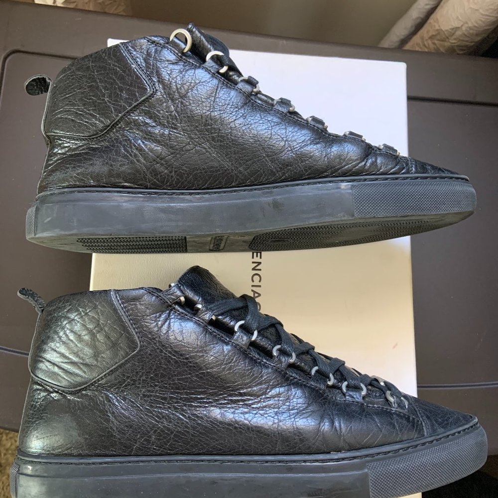 Balenciaga Pelle S. Gomm Arena Noir Euro 41 US 8.5